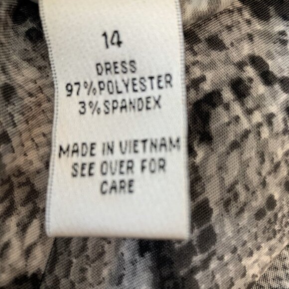 ALYX Limited Sleeveless Snake pattern dress Blk n White, Midi length, Size 14 - Picture 9 of 10